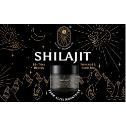 ALTAY MUMMIYO Shilajit Resin with Fulvic Acid & Trace Minerals, Original Siberian Pure Shilajit with 85+ Humic Acid Supplement, Support Metabolism & Immune System - 100 Serving / 50g